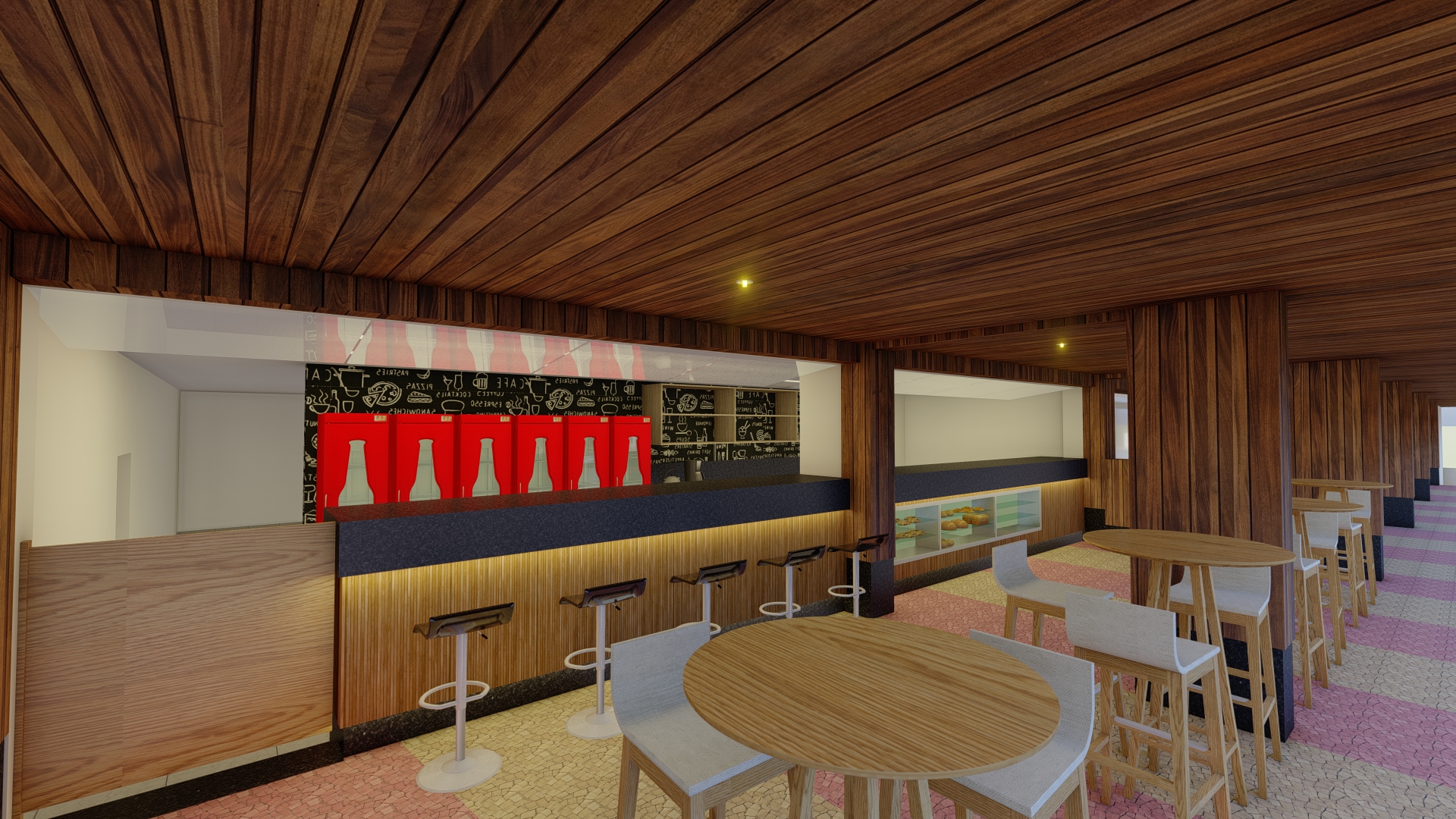 Projeto arquitetônico do Bar do Clube, que deve ser reinaugurado em agosto de 2021